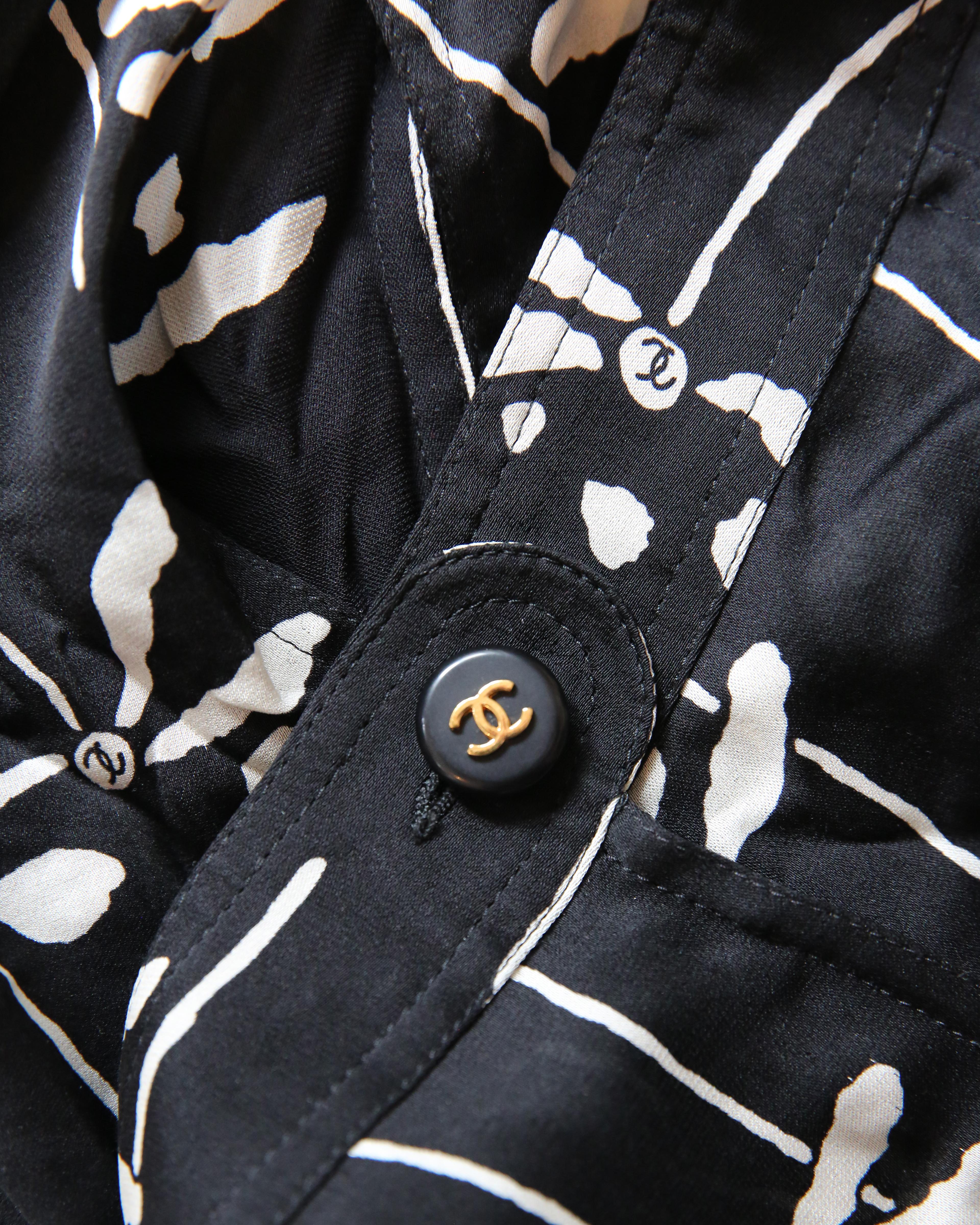 Chanel 1998 strapless corset bustier silk skirt dress dragonfly print combo XS For Sale 10