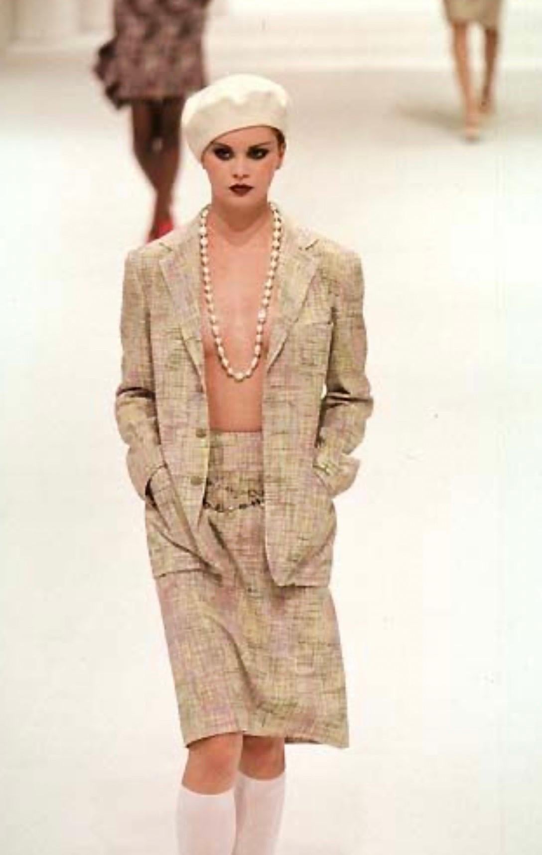 CHANEL 1998 Tweed Dress Jacket Skirt Suit Ensemble Set - 3 PCS as seen on Kate For Sale 12