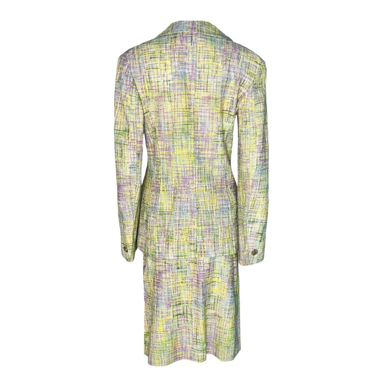 Kate's CHANEL 1998 Tweed Dress Jacket Skirt Suit Ensemble Set - 3 PCS  For Sale 2
