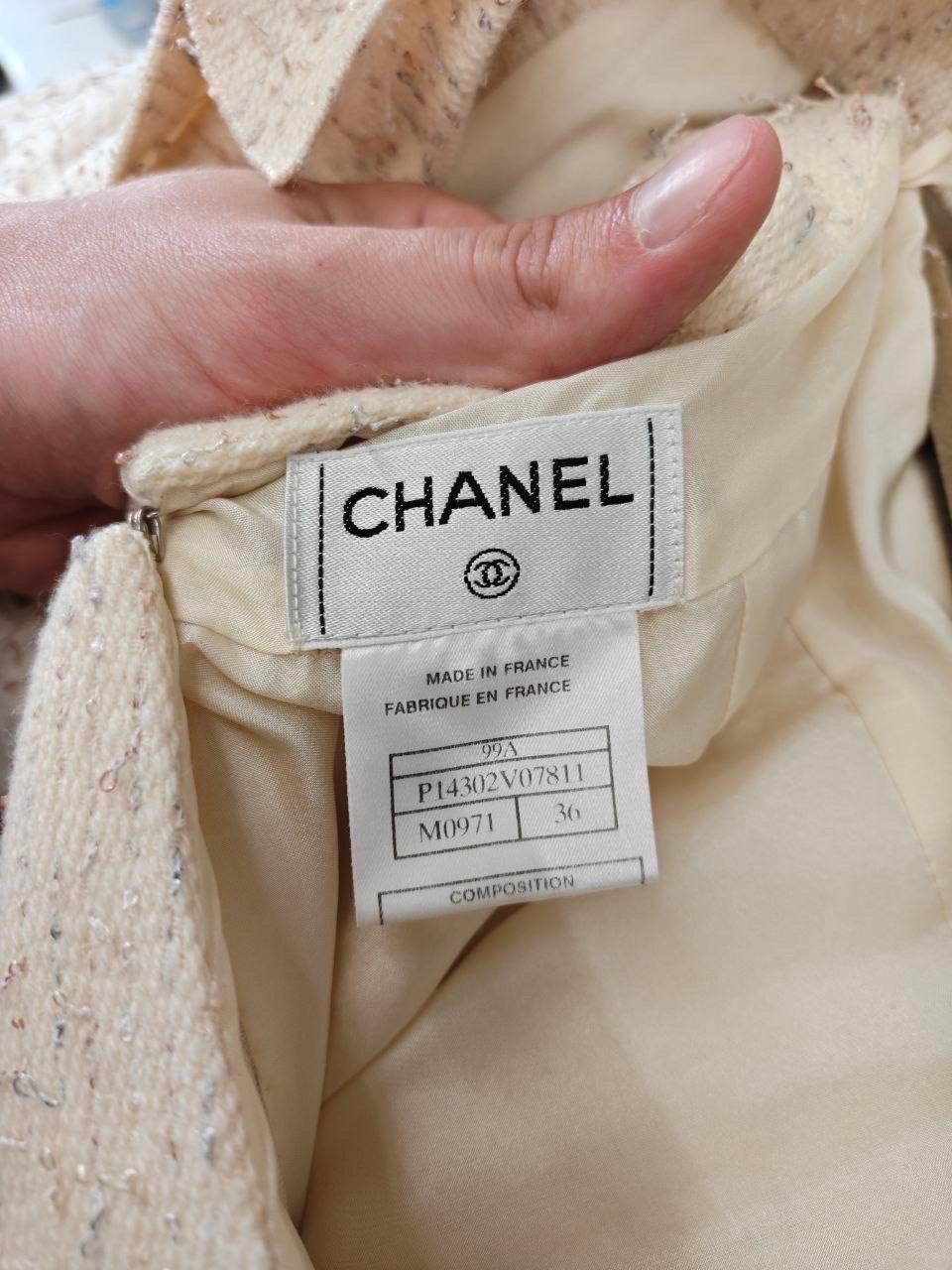 Chanel 1999/2000 - Mary Quant - tailleur en tweed ivoire - Taille 36 Pour femmes en vente