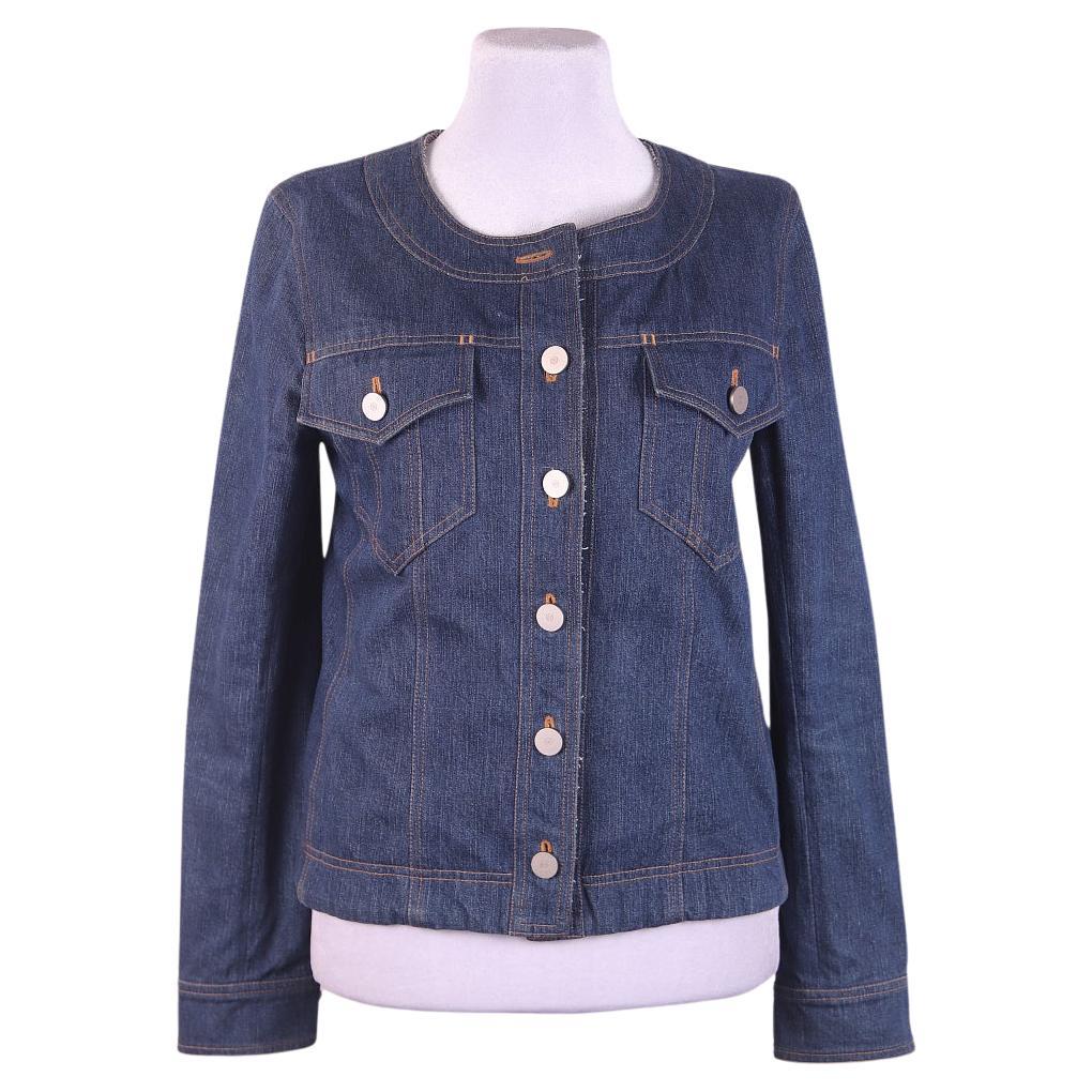 Chanel 1999 cruise collection 99с denim jacket For Sale