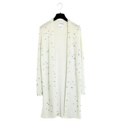 Chanel 1999 Gilet long Veste FR40 Precious Green Blue Long Cardigan UK12 US8