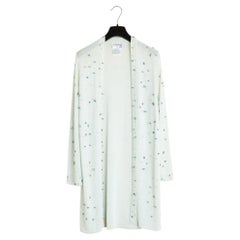 Chanel 1999 Lange Strickjacke FR40 Precious Green Blue Lange Strickjacke UK12 US8