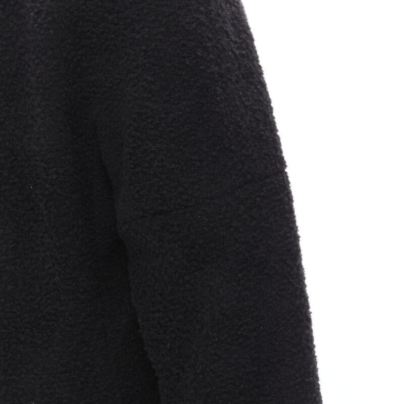 CHANEL 19A black wool boucle gold round shoulder cocoon jacket FR38 M 5
