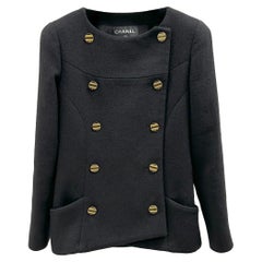 Giacca Blazer in lana nera Chanel 19A