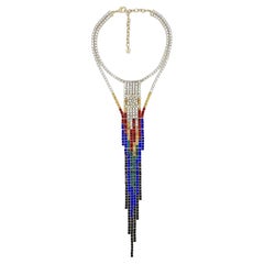 Chanel 19A Egypt Limited Crystal Mesh Rainbow Strasss Collier Large 67184