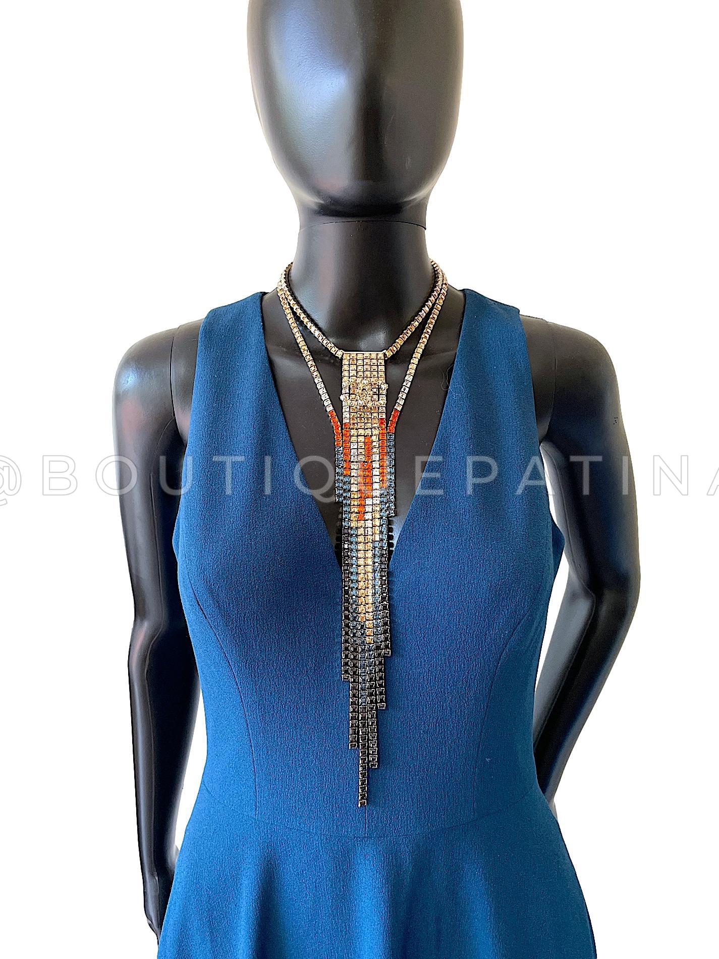 Chanel 19A Egipto Collar Limitado Malla Cristal Arco Iris Strass Grande 67558 2