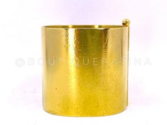 Chanel 19A Egypt Limited Hammered Gold Scarab Bracelet Paris-New York 68352