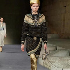 Chanel 19A Egypt Multicolor Tweed Minaudière Clutch on Chain- '10s