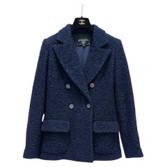 Chanel 19C La Pausa Navy Lesage Tweed Jacket - FR 34