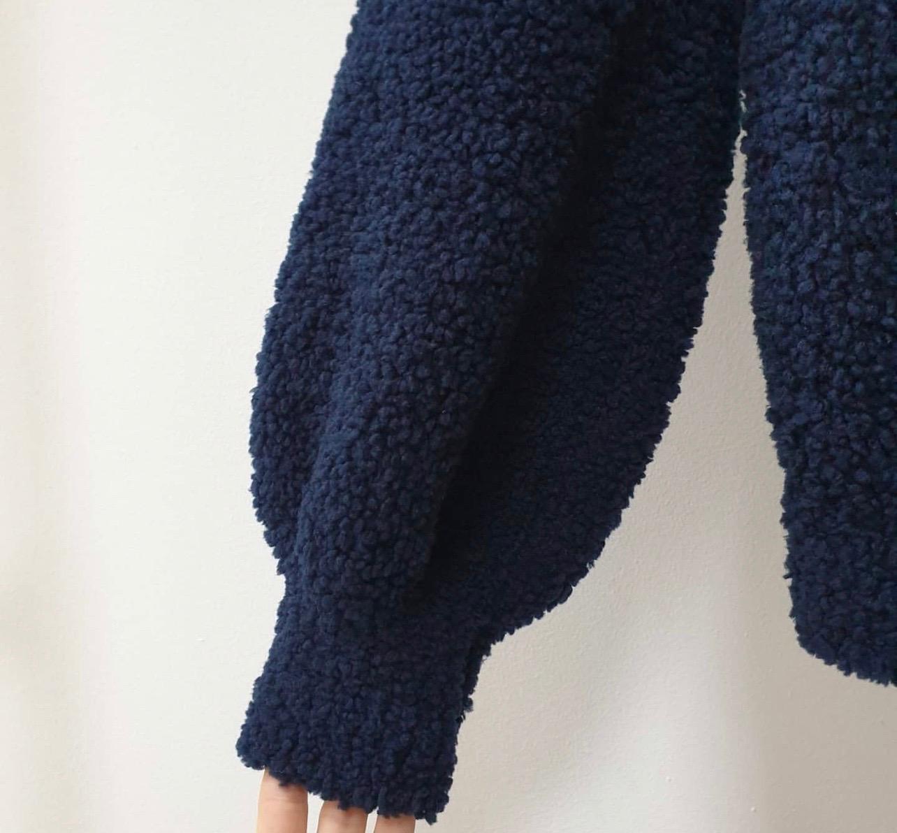 Chanel 19K Herbst Winter CC Coco Navy Wollpullover (Schwarz)