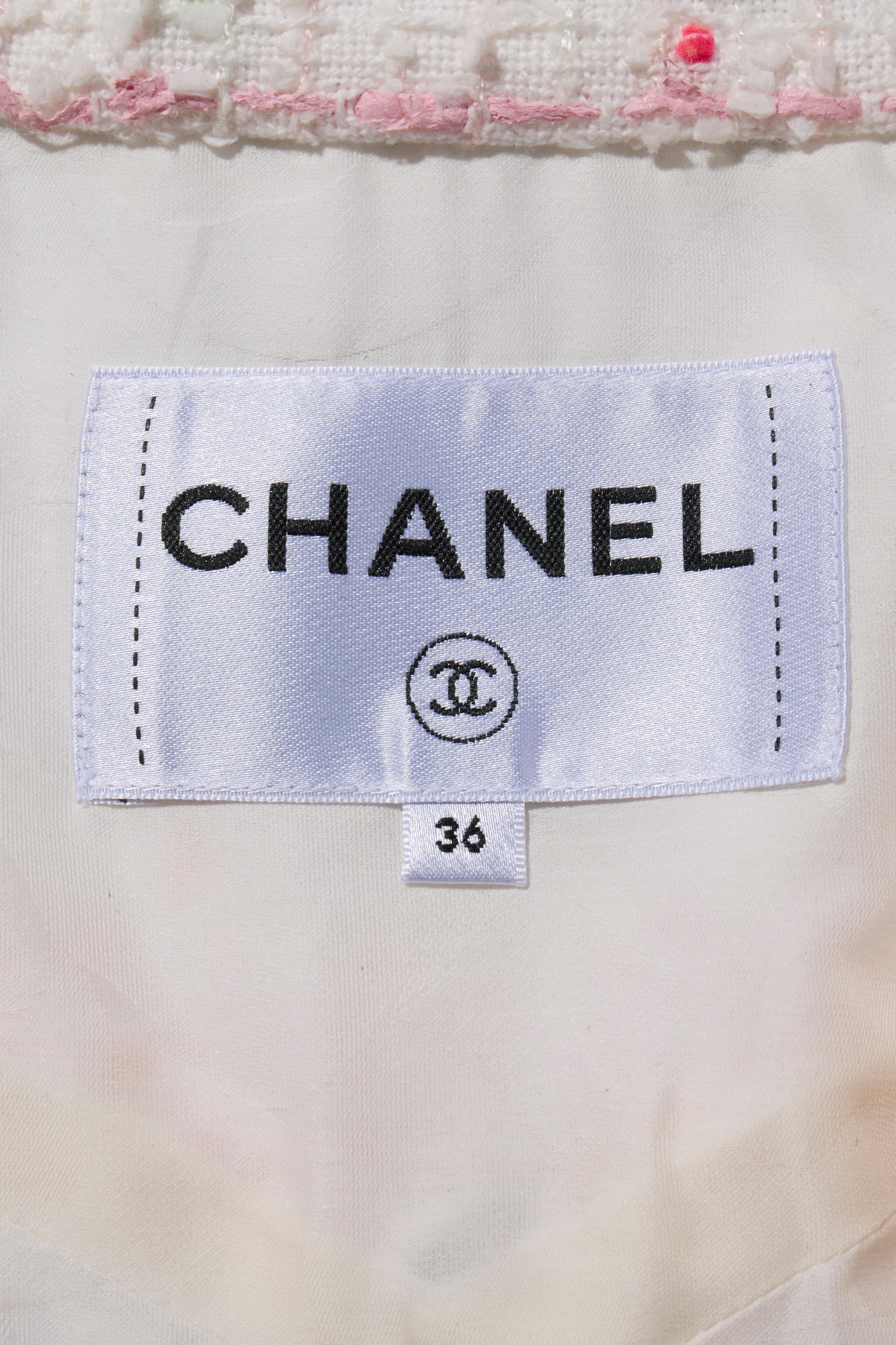 Chanel 19P Spring 2019 Rainbow Stripe Tweed Coat-Dress FR 36 For Sale 6