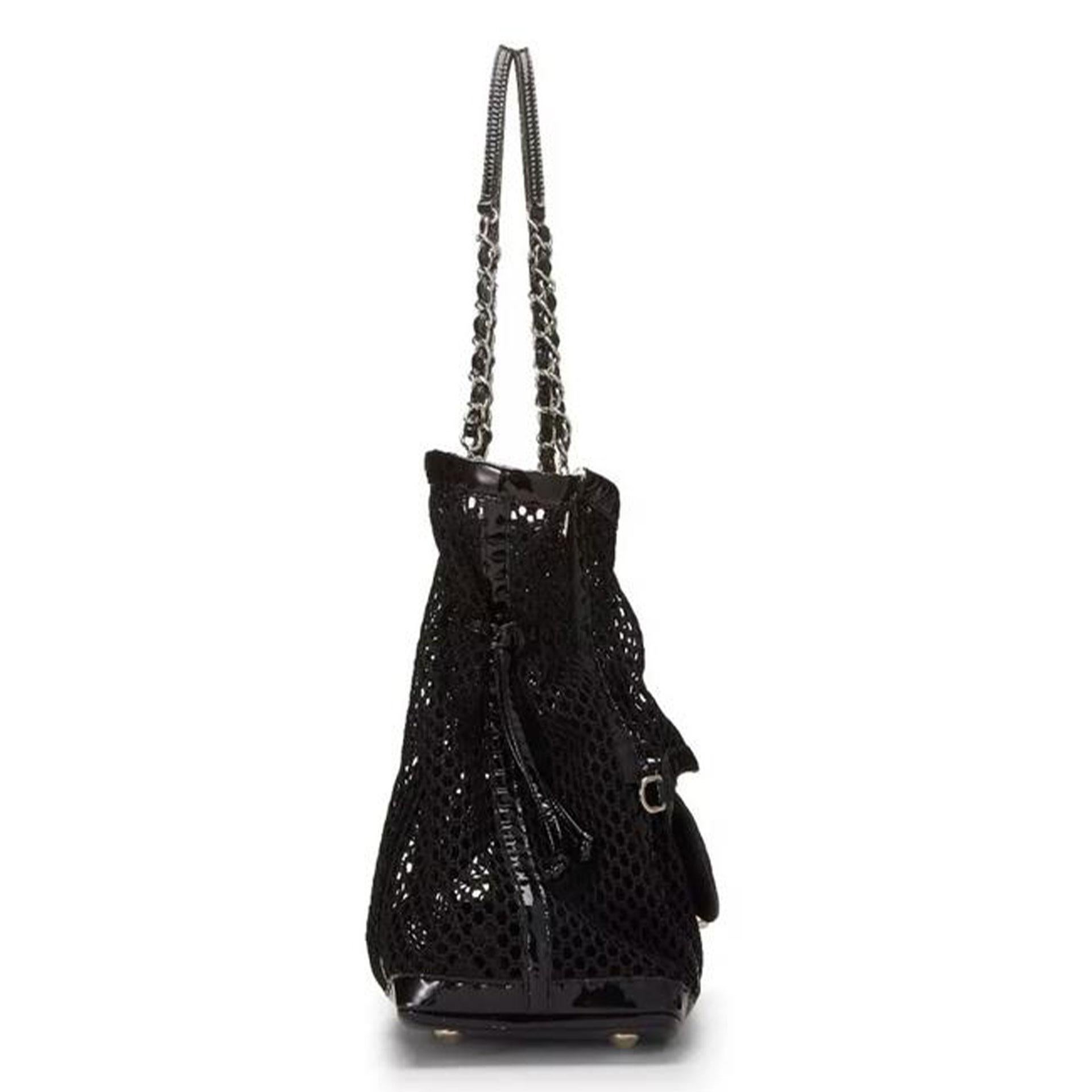 Chanel 2011 Cruise 2 in 1 Cruise Mesh Fishnet Woven Crochet Large Tote For Sale 6
