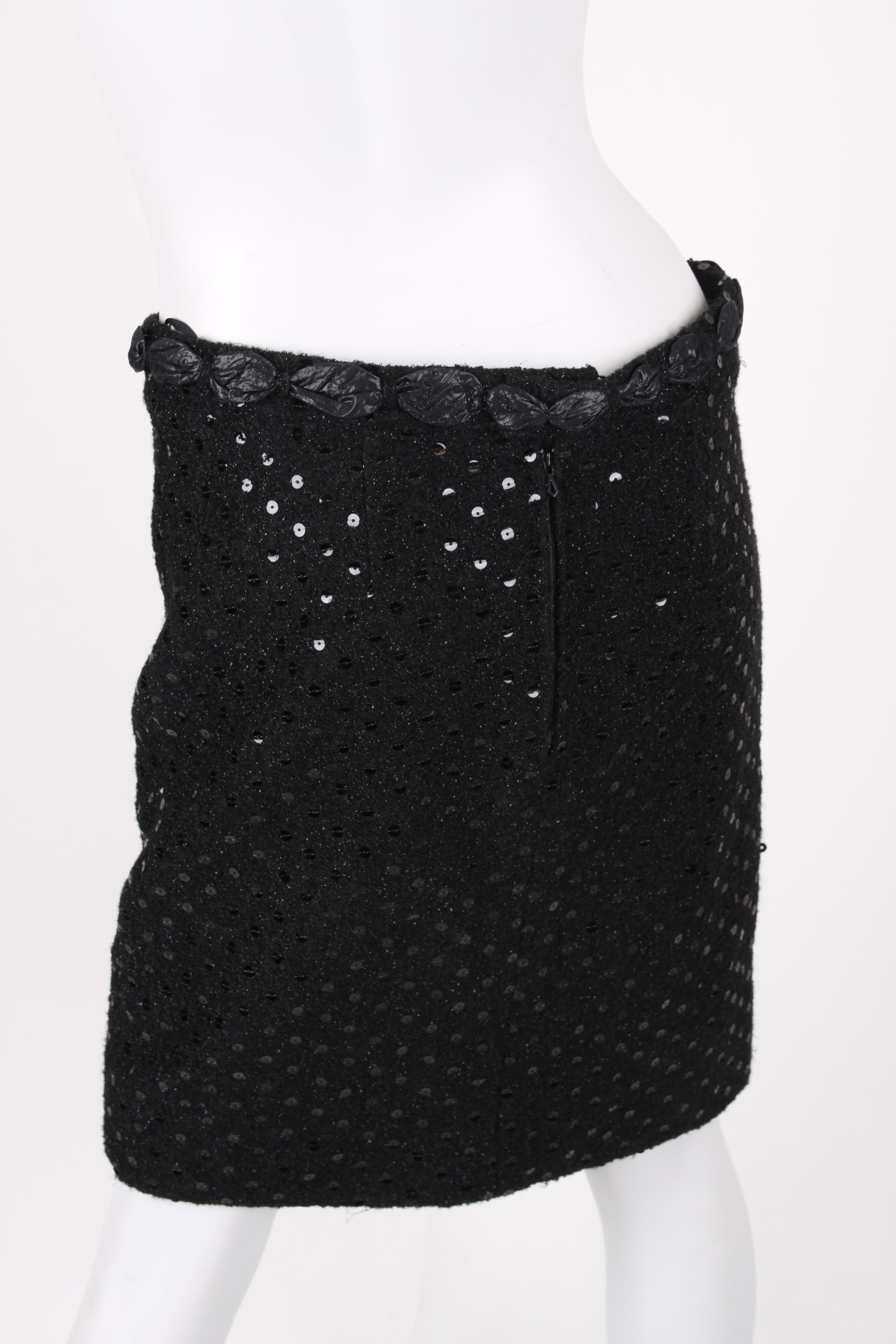 Chanel 2-pcs Sequin Suit Jacket & Skirt - black 1983 6