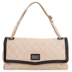 Chanel Solapa Grande 2 Tonos Beige