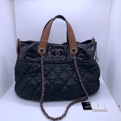 Chanel 2-Way Color-Block Leather Tote / Pumpkin Tote Bag