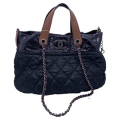 Chanel 2-Way Color-Block Leather Tote / Pumpkin Tote Bag
