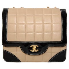Chanel 2000/02 Beige Leather Chocolate Bar Bag