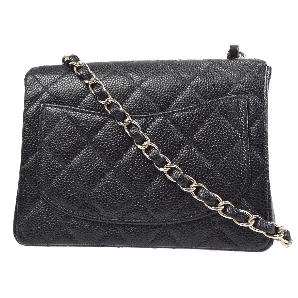 Chanel 2000-2001 Classic Square Flap Mini 17 Black Caviar Bag For Sale ...