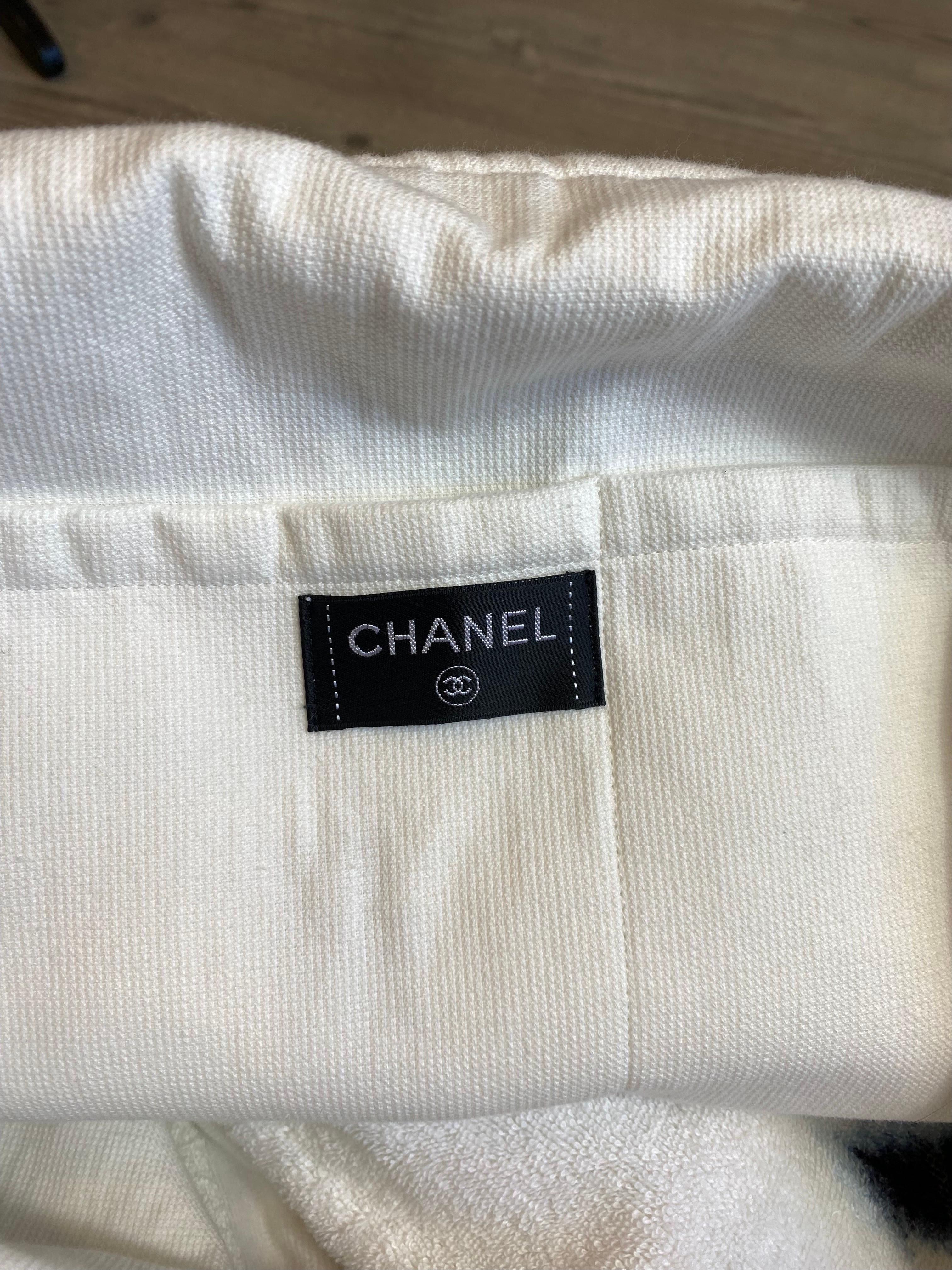 Chanel 2000 Coco spongy Beach Cotton Tote Bag For Sale 3