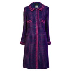 Chanel 2000 Couture Tweed Coat with CC Cube Buttons 42 FR
