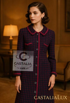 CHANEL 2000 Vintage Relic CC Buttons Tweed Coat 42 FR