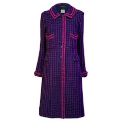 CHANEL 2000 Vintage Relic CC Buttons Tweed Coat 42 FR