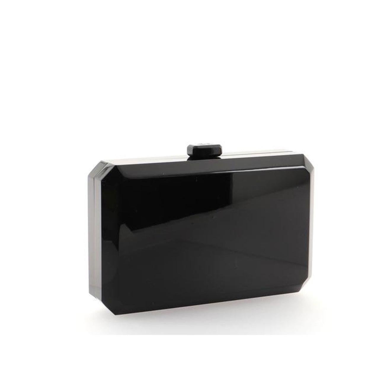 da uomo o donna Pochette Chanel 2000 vintage in resina rettangolare in plexiglass nero in vendita