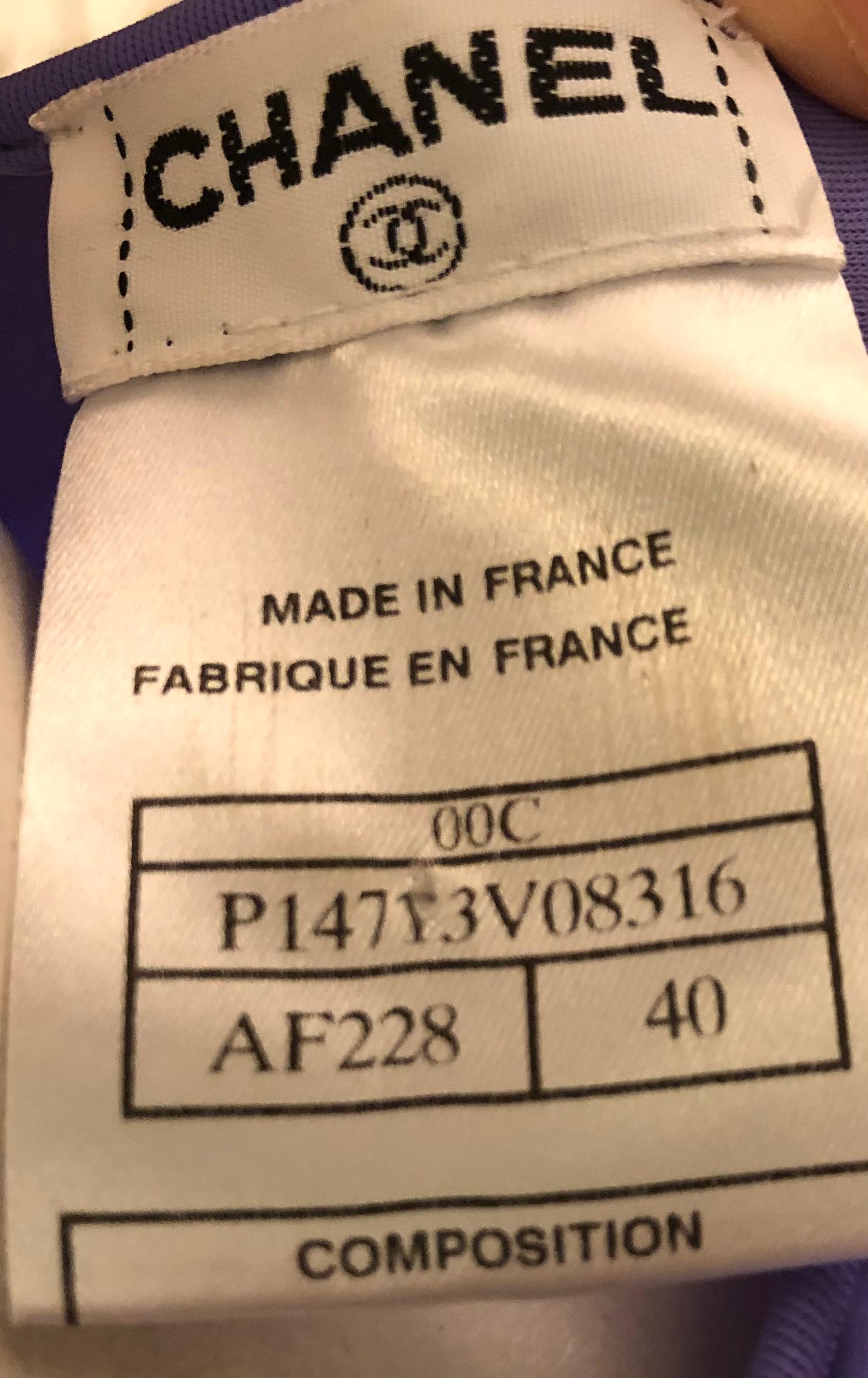 Chanel 2000C Lila Nylon/Spandex Tank-Top aus Nylon im Zustand „Hervorragend“ im Angebot in Sheung Wan, HK
