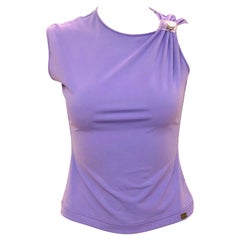 Canotta Chanel 2000C viola in nylon e spandex