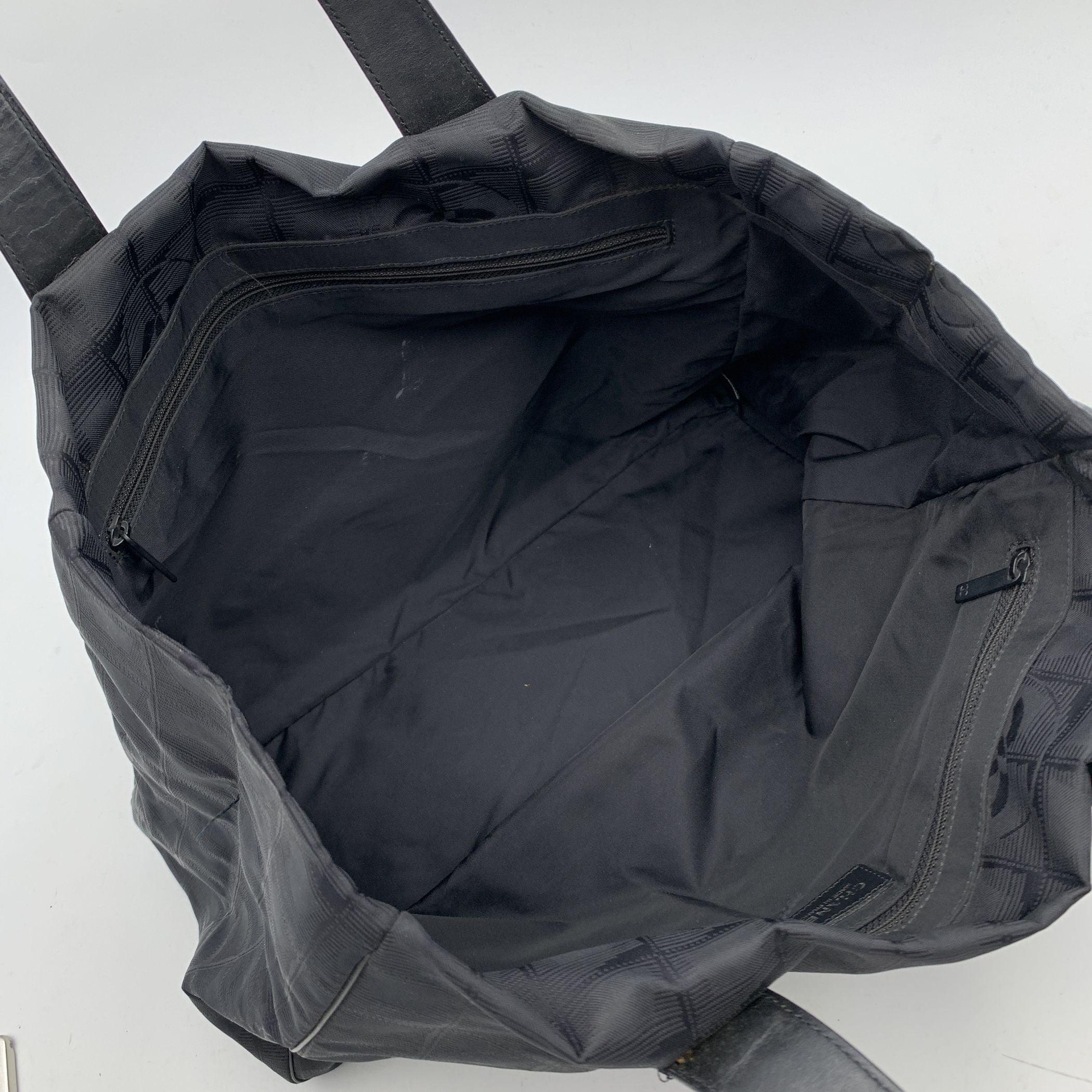Chanel 2000s Black Nylon New Travel Line Shoulder Tote Bag 1