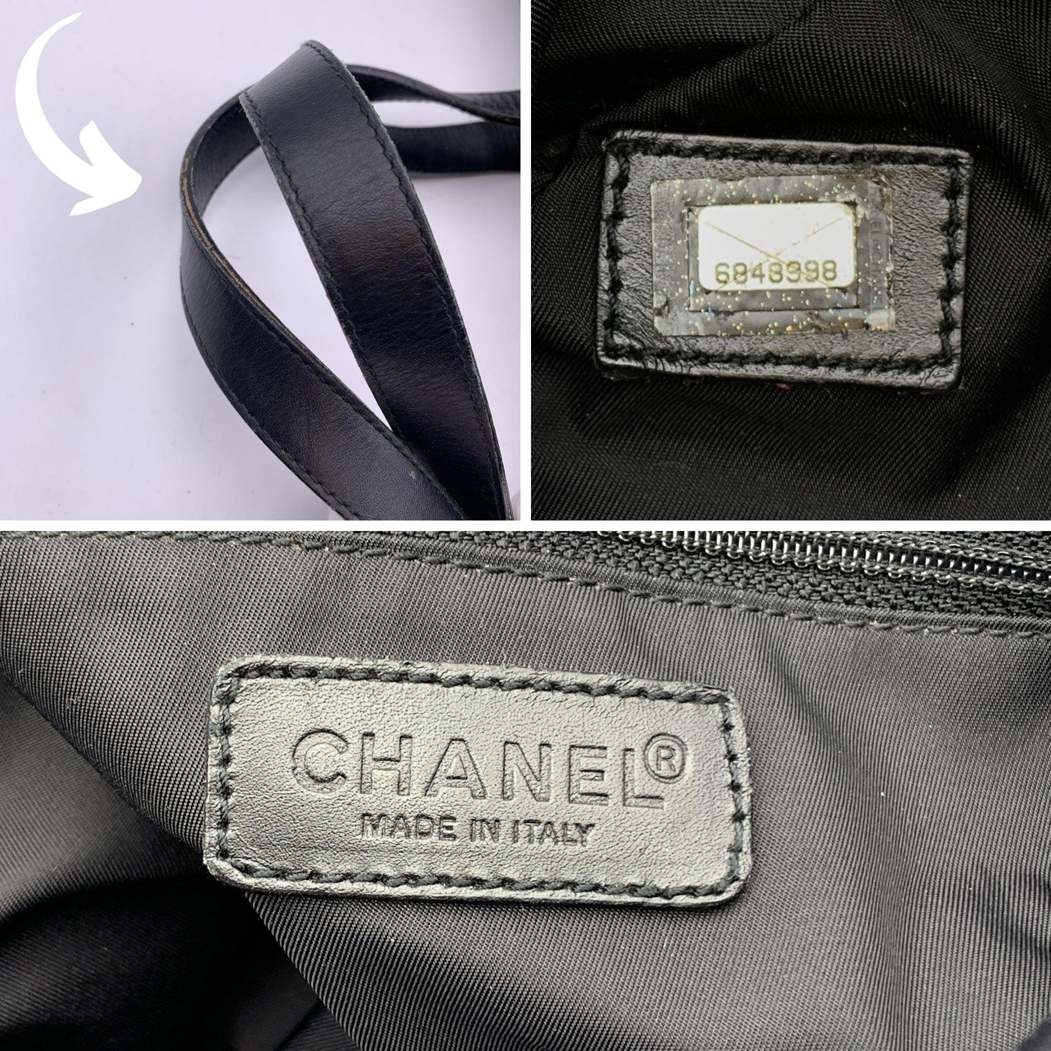 Chanel 2000s Black Nylon New Travel Line Tote Shoulder Bag 2