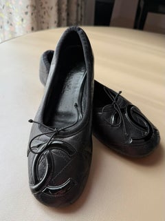 Chanel 2000s Black Quilted Lambskin Women's Ballet Flats