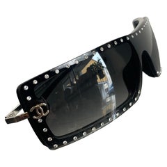 Chanel 2000s black  sunglasses