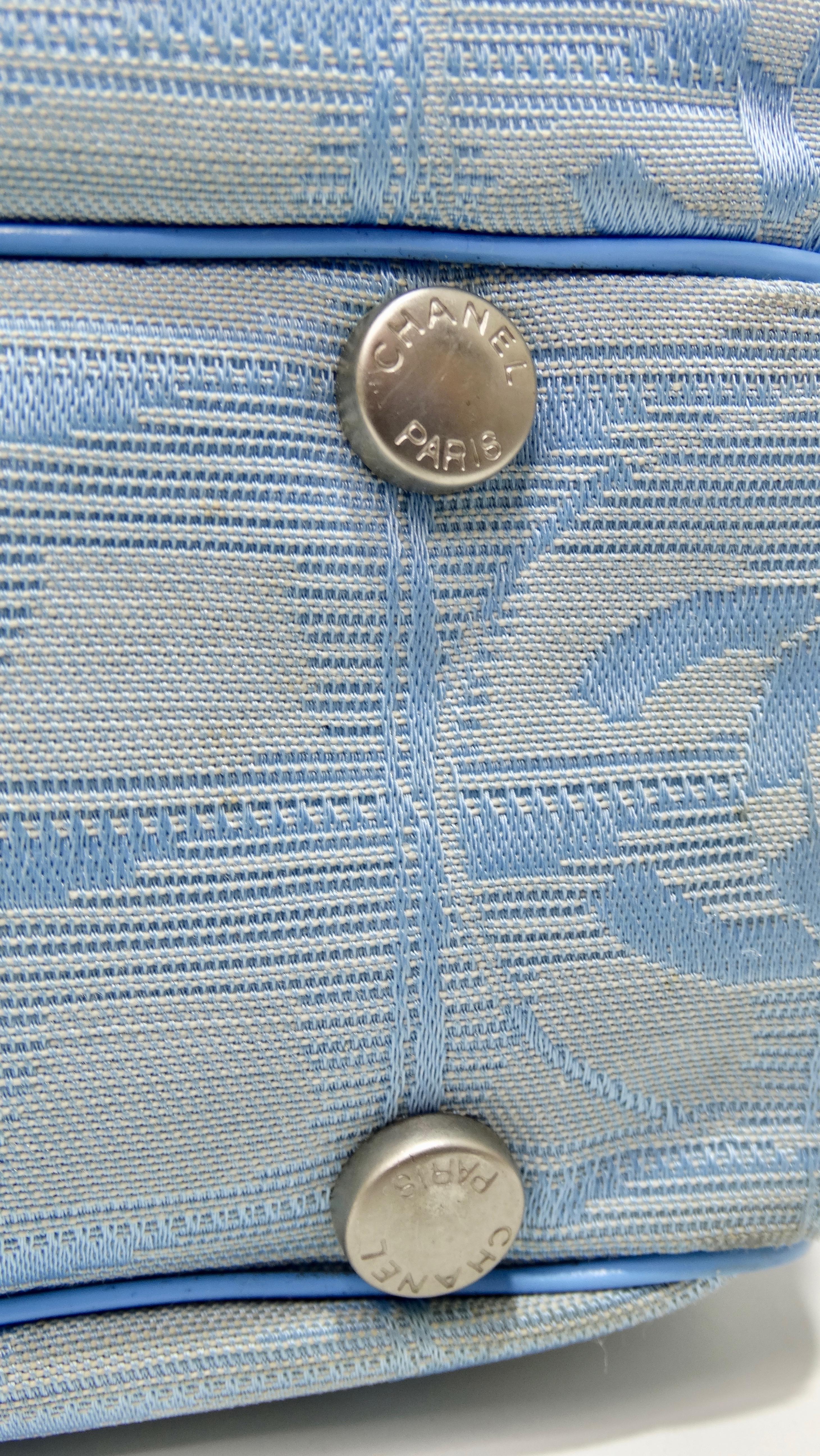 Chanel 2000s Blue Travel Line Tote Bag  In Good Condition In Scottsdale, AZ