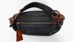 Chanel 2000s CC Wood Chain Hobo Bag