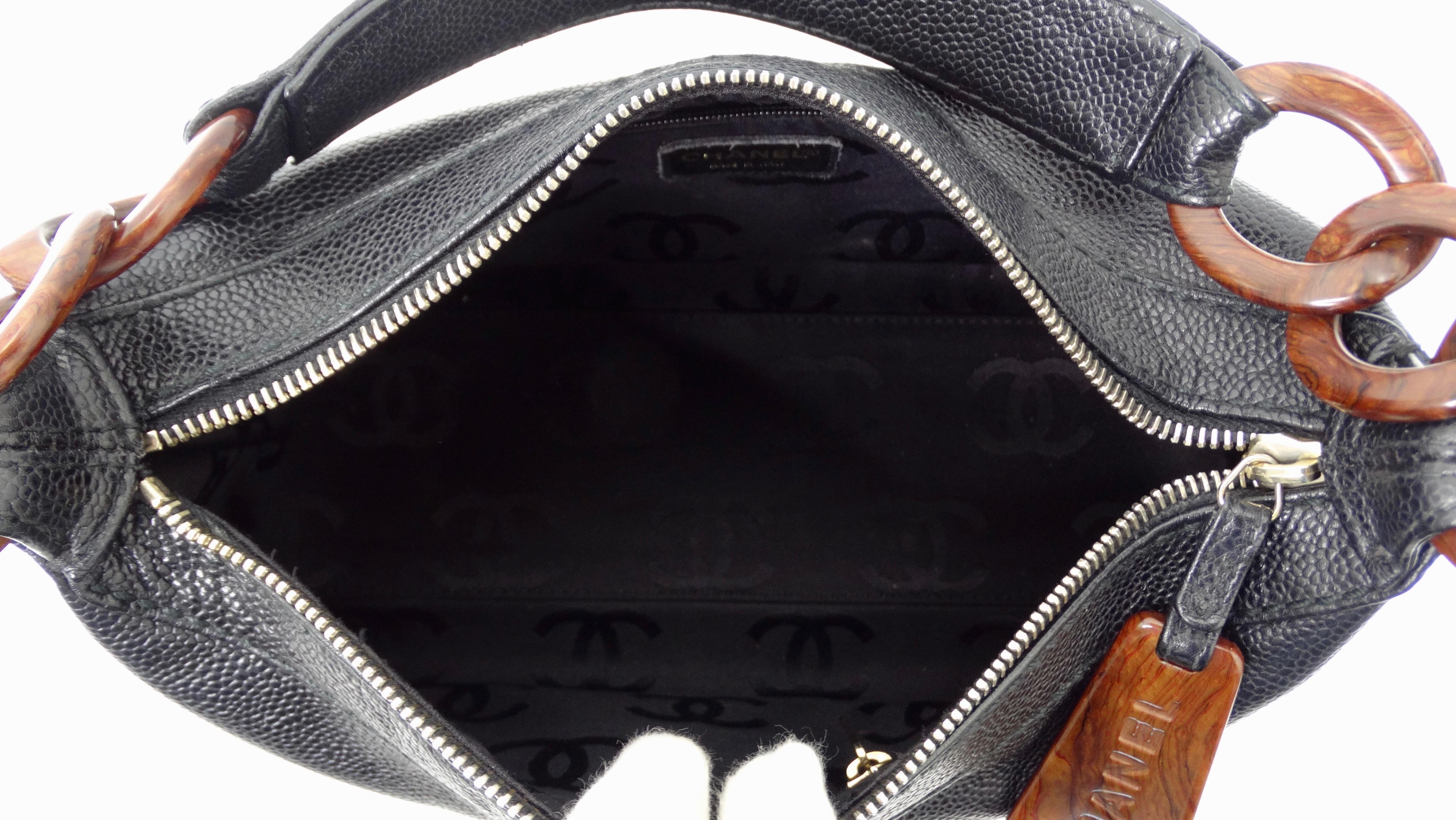 Borsa Chanel 2000s CC Wood Chain Hobo 3