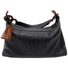 Chanel 2000s CC Wood Chain Hobo Bag