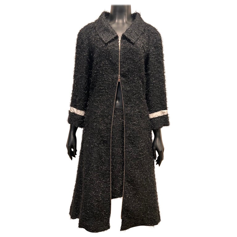 Set di cappotto e gonna Chanel 2000 con dettaglio zip in vendita