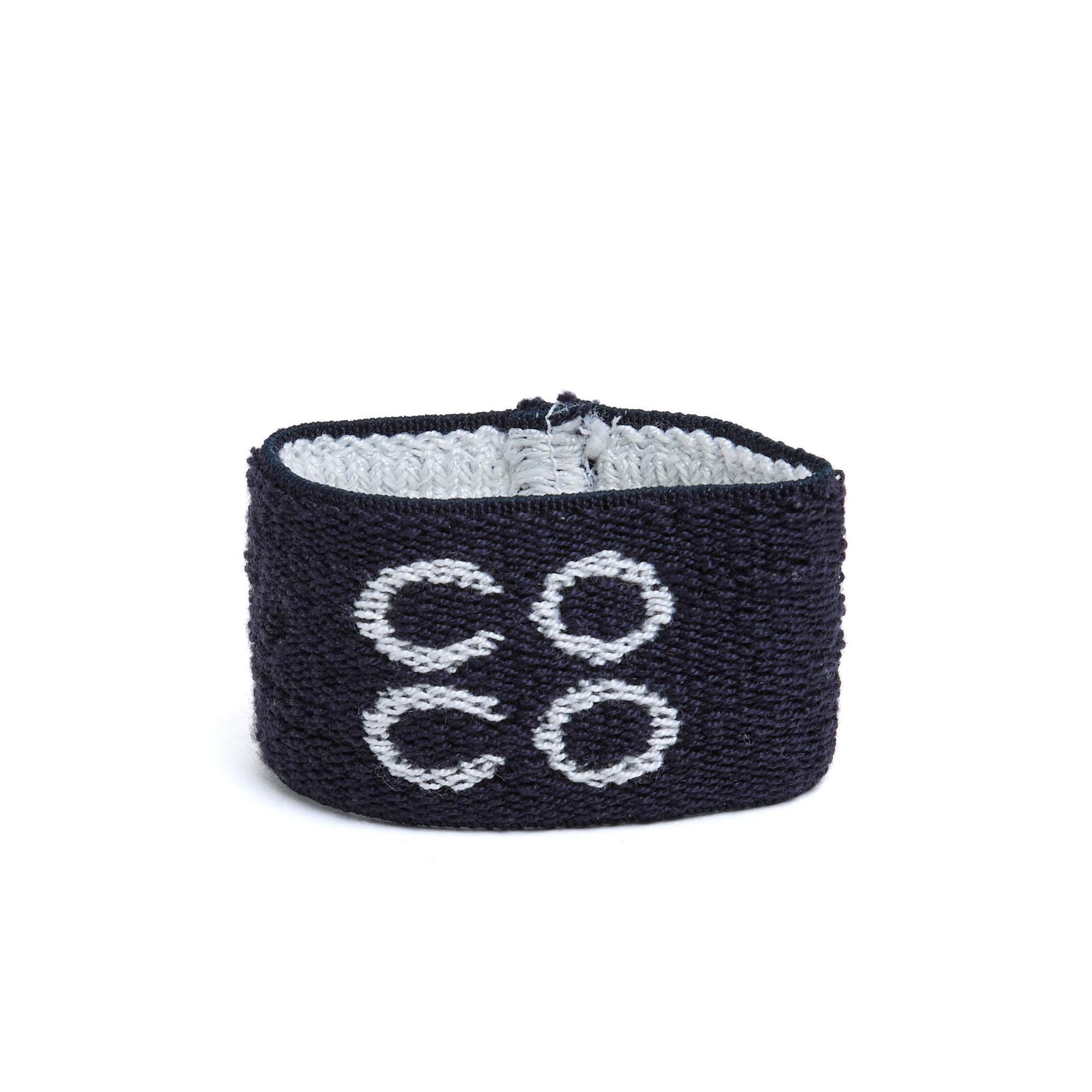 Chanel 2000s Ensemble Bandeau Bracelet Coco Headband Wristband Navy Set In Excellent Condition For Sale In PARIS, FR