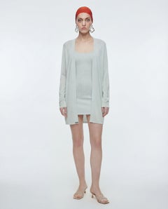CHANEL 2000s Iridescent Mini Dress & Cardigan Set Ensemble
