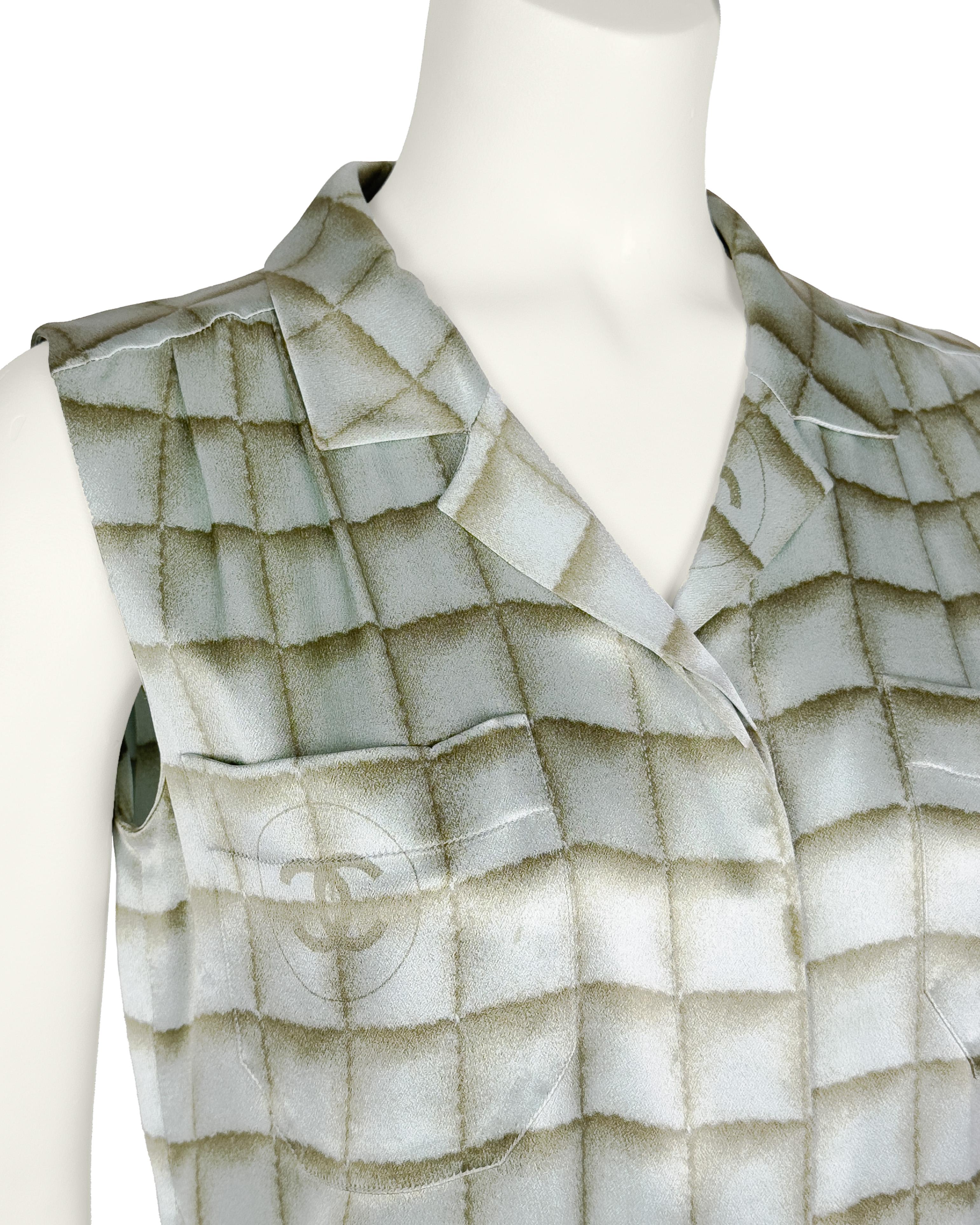 Women's Chanel  2000's  Sleeveless Silk Dress For Sale