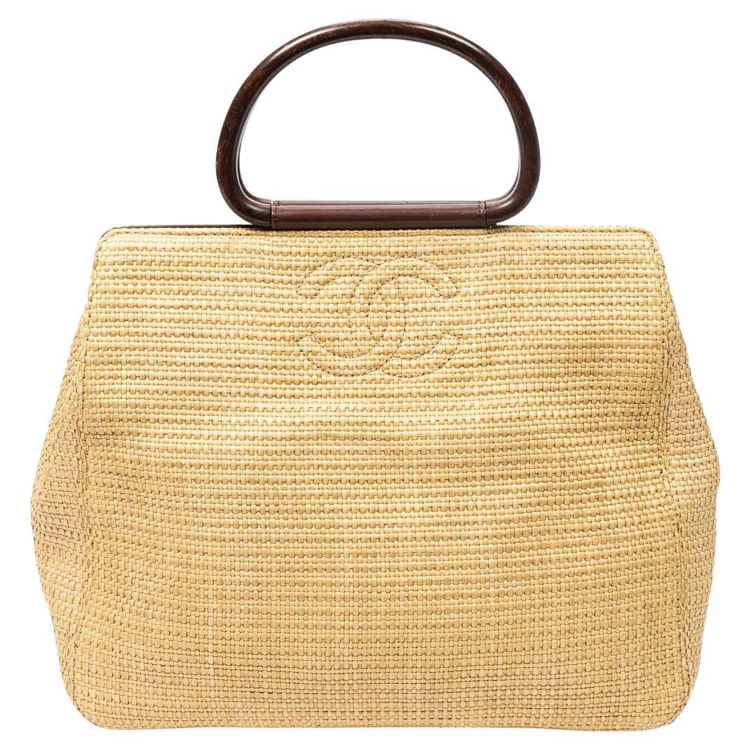 Chanel 2001 CC Top Handle Basket Weave Bag
