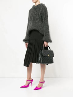 Chanel 2001 Jumbo Vintage Caviar matelassé sac à main à rabat Kelly Gold