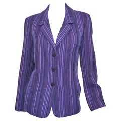 Veste en tweed violette en maille Chanel 2001 P