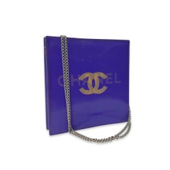 Chanel 2001 Purple Purple Holographic CC Logo Chain Tote Bag