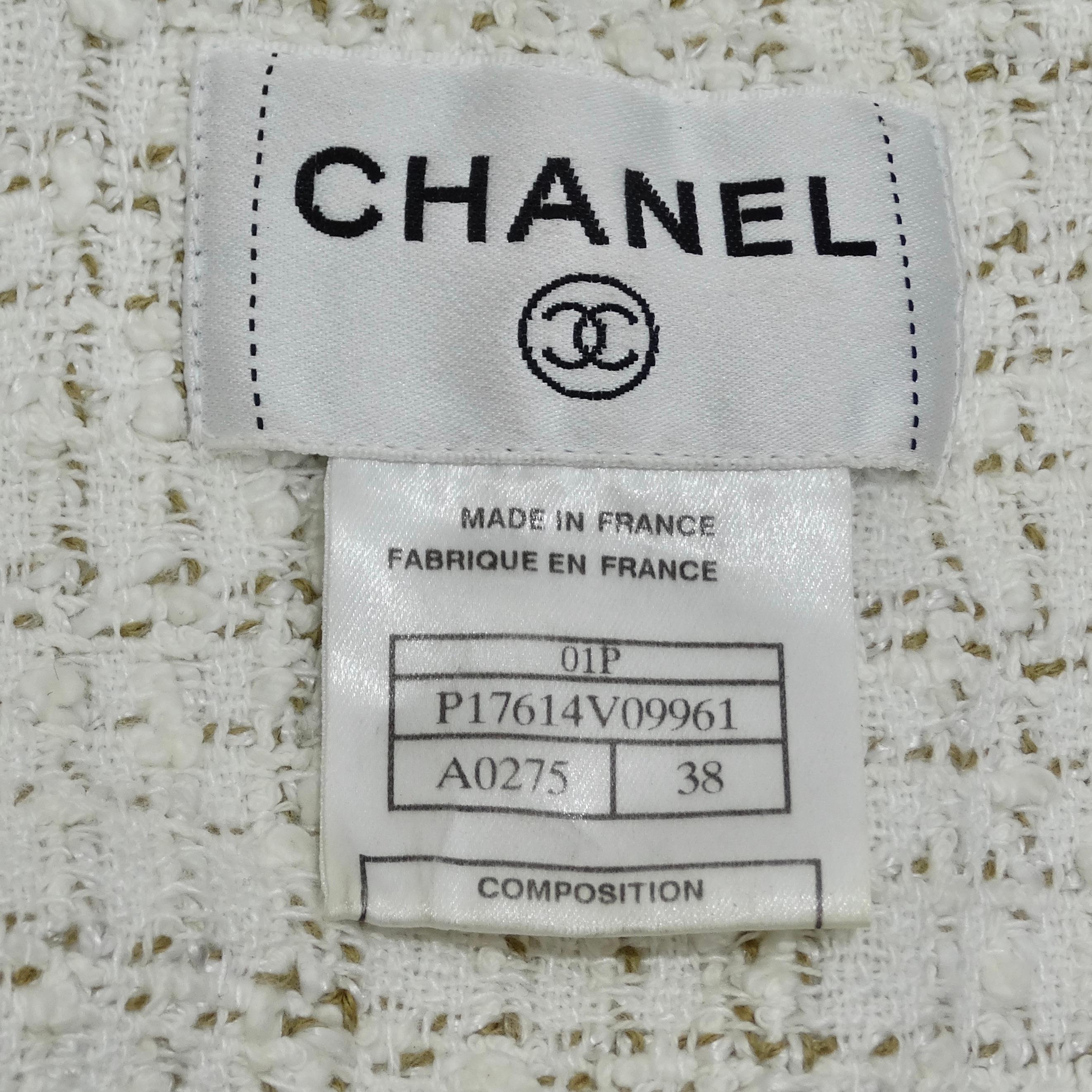 Chanel 2001 Runway Tweed Overall Jumpsuit For Sale 9