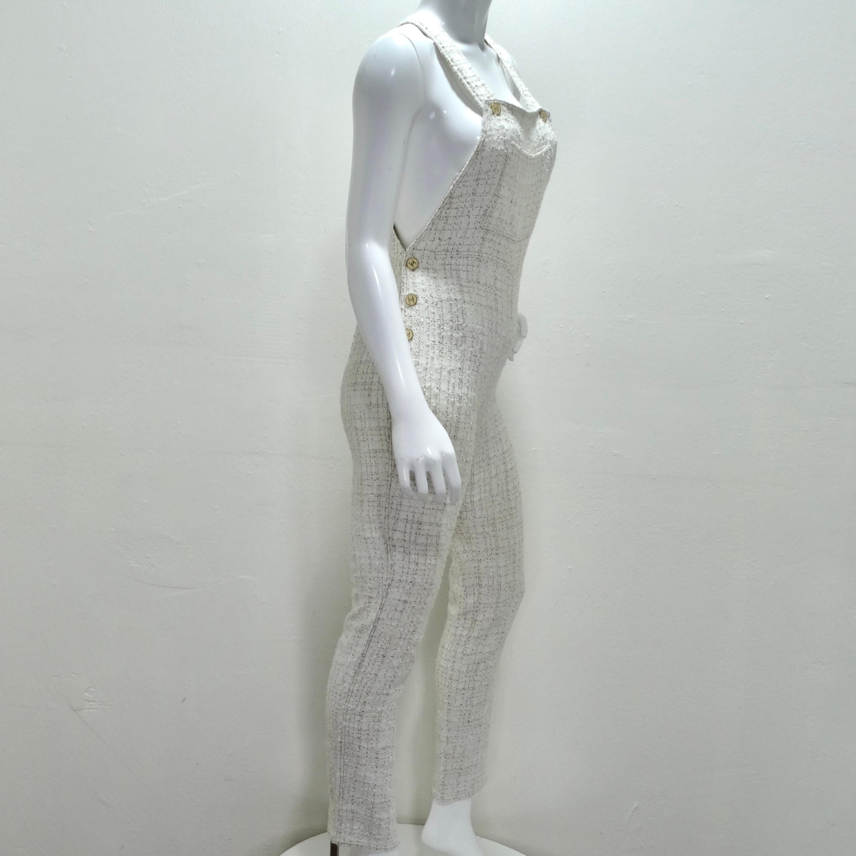 Chanel 2001 Runway Combinaison en tweed en vente 3