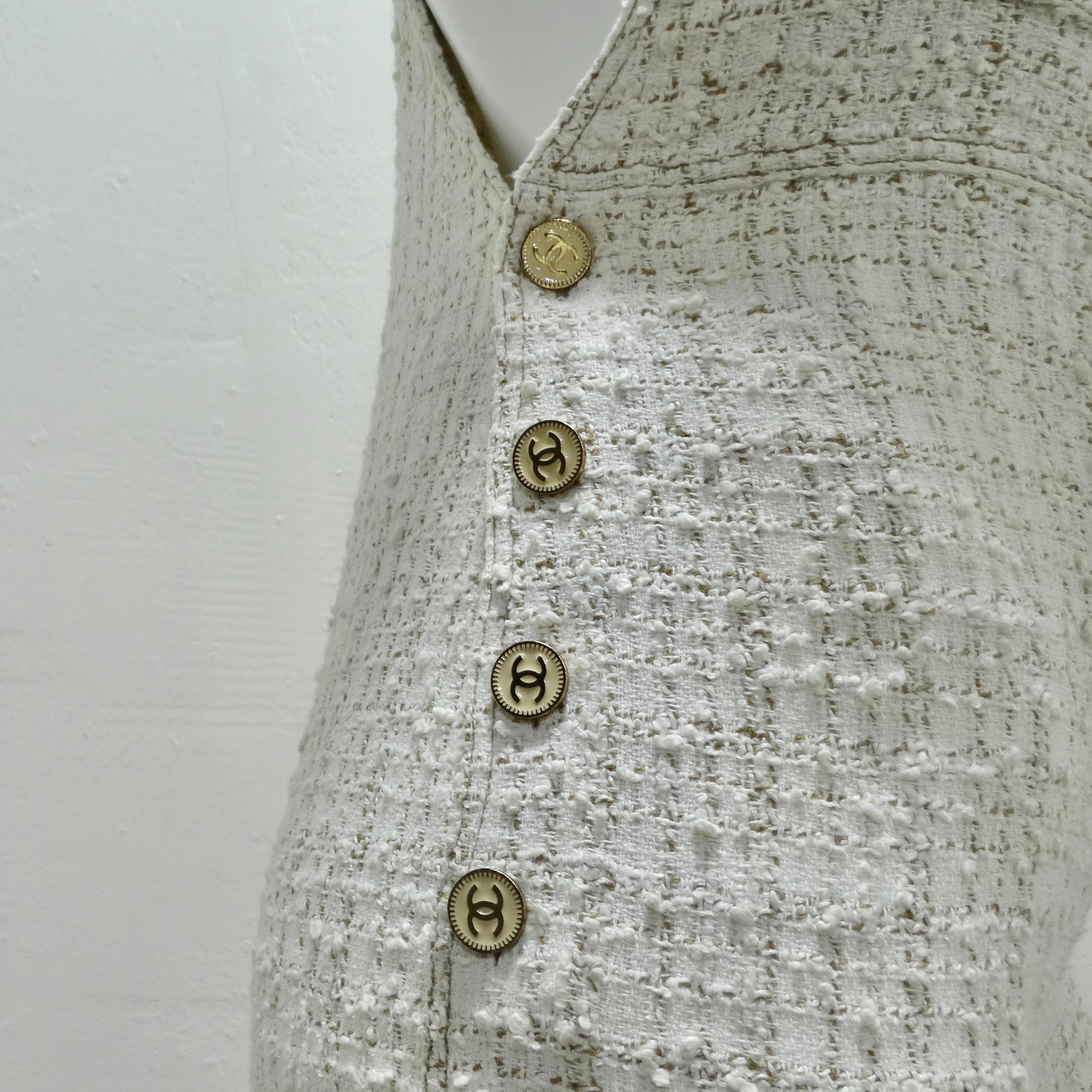 Chanel 2001 Laufsteg Tweed-Overall-Overall-Overall im Angebot 3