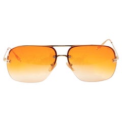 Chanel 2001 Vintage Orange CC Gradient Sunglasses